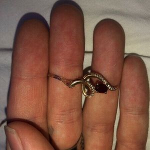 Michael Hill Ruby Gold necklace w/ diamonds around